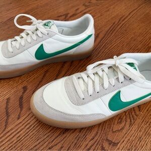 Nike Men's White and Green Casual Sneakers